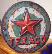 Blechschild alte TEXACO Werbung