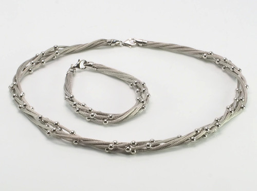Gedrehtes schmuckset collier - gedrehtes,