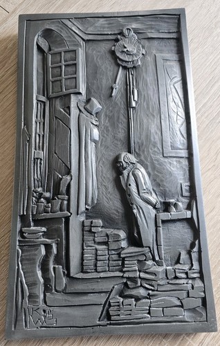 Zinn relief wandbild - relief, `der