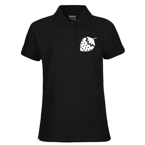 Damen polo shirt - shirt, erdbeere