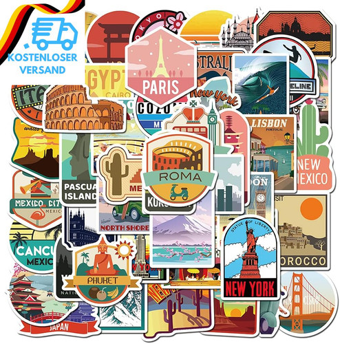 Vintage sticker set - set, stück