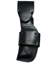 Gürtelholster Pistolenholster Leder Schwarz 25cm Rechts Holster