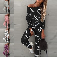 Damen Jogginganzug Set Hose & T-Shirt NEU | Sport Fitness Hausanzug gemütlich