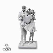 Formano Dekofigur Paar mit Herz aus Kunststein 25cm-704030