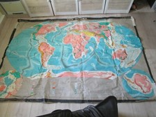 Schulwandkarte Weltkarte "Die Erde" DDR Haack Gotha