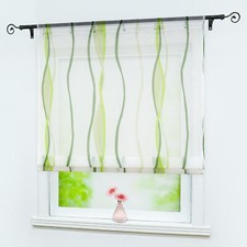 Raffrollo Raffgardine mit Tunnelzug Gardine Modern Fenstergardine Vorhang Küche