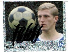 Klaus Fichtel  FC Schalke 04 Panini Bild "Eurofighter" mit original Unterschrift