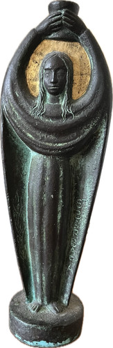 Massive bronzefigur heilige - massive,