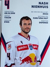 EC Red Bull Salzburg 2025/26 Autogrammkarte Eishockey DEL Nash Nienhuis