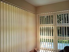 Vertikal Lamellen Vorhang Jalousie grau Komplett Set 90x130 cm Schiebevorhang