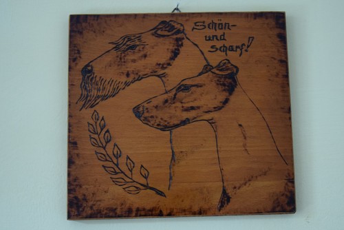 Vintage wandbild aus - aus, echtholz