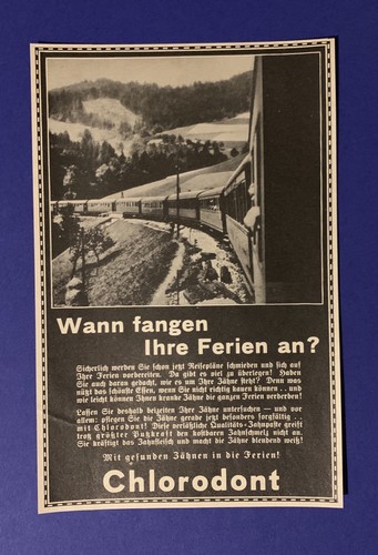 Chlorodont 1934 werbung - chlorodont,