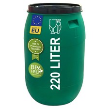 220 Liter Deckelfass Grün