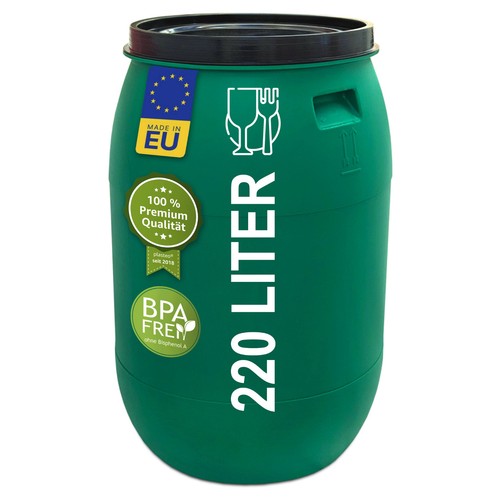 220 liter deckelfass - deckelfass, grün