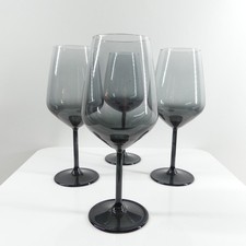 4 Weingläser Rotweingläser aus Rauchglas