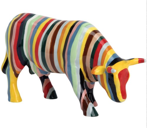 Striped cowparade kuh medium - -,