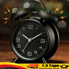 Retro Analog Wecker, Doppelglockenwecker mit Ohne Ticken Glockenwecker Quarz