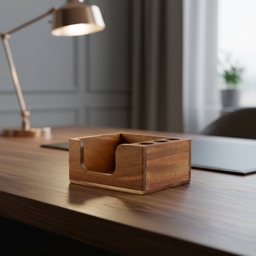 Notizzettelbox akazienholz - notizzettelbox,