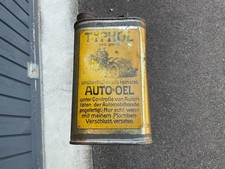 Ur-Alte Öldose, TYPHOL AUTO-ÖL, Vorkrieg?, guter Zustand, Maße 11 x 17 x 7,5 cm