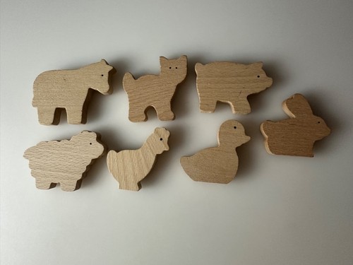 Holztiere set holzfiguren - holztiere,