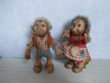 Steiff Original 2 x Mecki Mädchen Junge alte Raritäten KFS 7628/12 Mucki Macki