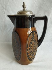 Art Deco Kakaokanne, Keramik, Schokoladenkanne Krug, Carstens Rheinsberg um 1920