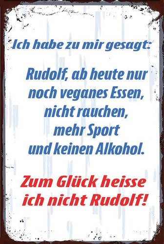 Blechschild 20x30 veganes - 20x30,