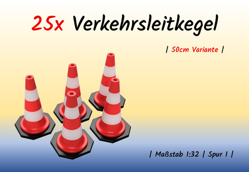 25x verkehrsleitkegel - 25x, |