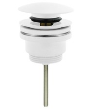 Weiß Click-Clack Bad Abfluss Ablauf Stopfen Knopf Universal