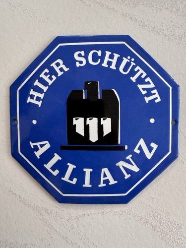 Altes großes allianz schild - allianz,