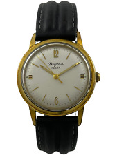 Herrenarmbanduhr Dugena Festa Handaufzug mit Leuchtzeigern, funktioniert