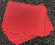 8x ASA SELECTION Platzmatte Platzset Table Top Tischset Matte rot PVC abwaschbar