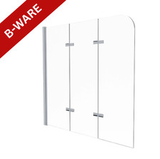 VILSTEIN Nano Badewannenaufsatz 3-Teilig Duschabtrennung Duschwand Glas B-Ware