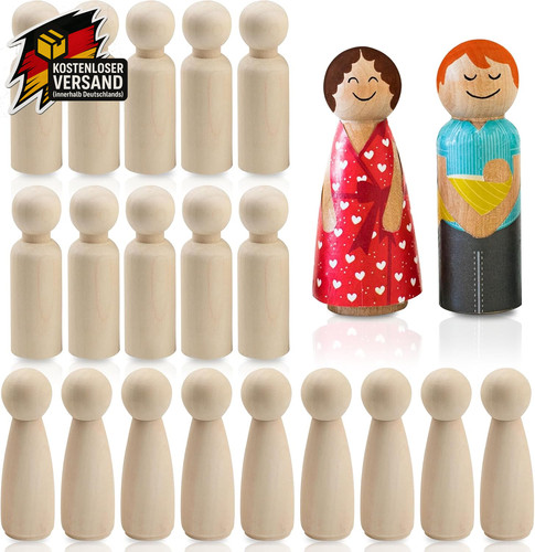 Holzfiguren zum bemalen - zum, set