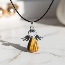 Tigerauge Halskette Engel –