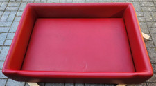 Hundekorb Hundebett DOXSTAR Kustleder rot 120x85x25 cm gebraucht Hundesofa