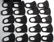 Stoffmaske Mund-Nasen-Bedeckung Stoff schwarz black 20 St Mund Nase Atmung Maske