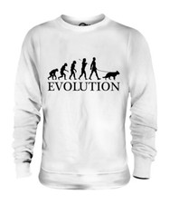 ALSATIAN EVOLUTION OF MAN UNISEX PULLOVER HERREN DAMEN DAMEN HUND DEUTSCHER SCHÄFERHUND