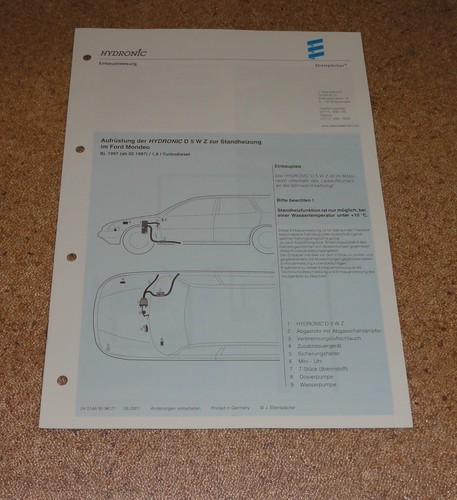 Einbauanleitung eberspächer - einbauanleitung,