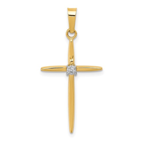 14k gelbgold diamant poliert - diamant,