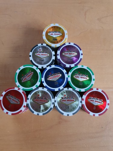 100 laser pokerchips farben - 100,