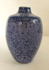 HOGANAS KERAMIK John Anderson SCHWEDISCHE KUNSTKERAMIK VASE blau meliert SIGNIERT