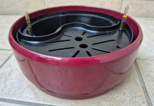 Brunnenschale 25cm keramik rot - brunnenschale,