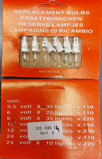 Pisello Ersatzlampe 6V für 35er-Lichterkette, klar, Sockel weiss , 6 Stück