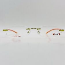 Eschenbach Brille Damen Herren oval grün orange randlos Titan TITANFLEX 3558 NEU