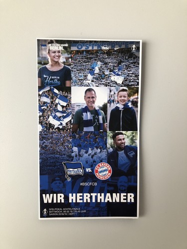 Programm dfb pokal hertha bsc - dfb,