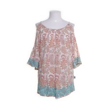 Aurobelle, Top, Größe: S/M, Weiß/Mehrfarbig, Baumwolle, Medaillon, Damen -EAR