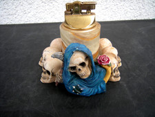 alte schöne Tisch Raucherset-2-teilig Feuerzeug/Marmor,Aschenbecher/Keramik