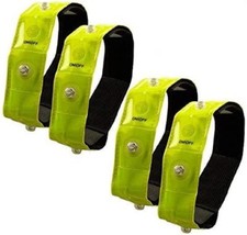 Sparpaket 4 Stück LED Reflektorbänder  mit Batterien und Klettverschlüssen