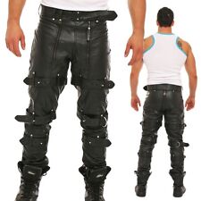 Echt Leder Hose super weiches Rindsleder Nappaleder abschließbare Lederhose